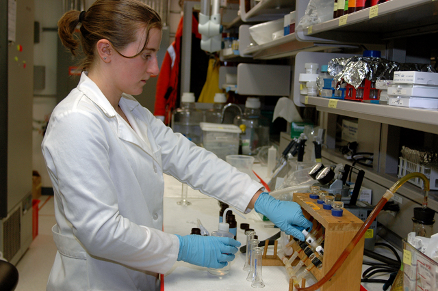 Scientist in Palmer lab.