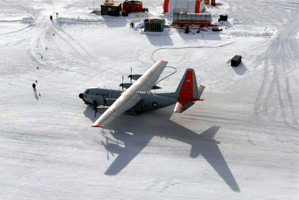 LC-130 at South Pole airfield.
