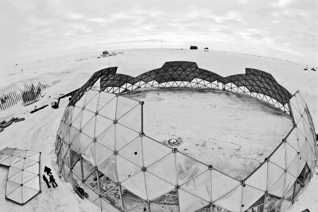 The South Pole Dome on Jan. 7, 2010.