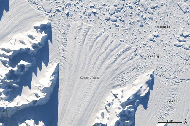 Crane Glacier before Larsen B collapse.