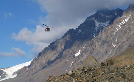 Helicopter in the McMurdo Dry Valleys
