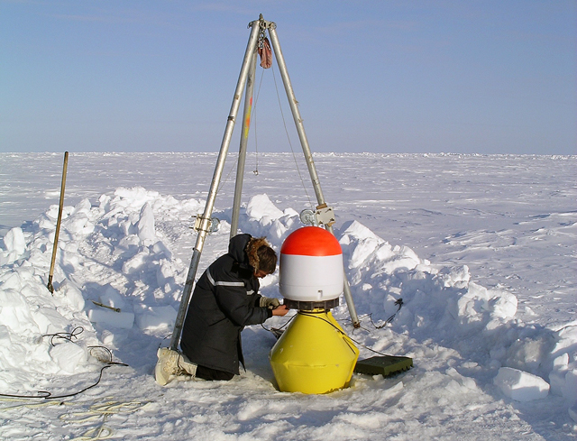 Tim Stanton working in the Arctic.