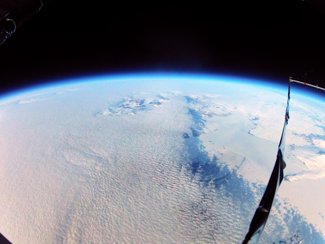 View of Earth from space.