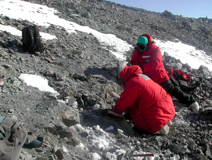 Excavation Site at Shackleton Glacier