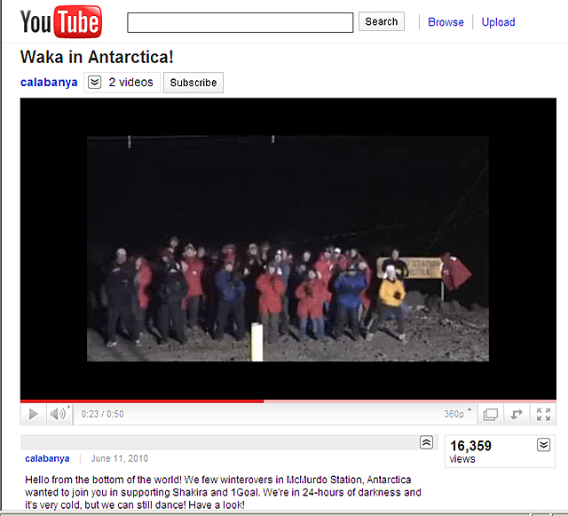 Screenshot of YouTube video.