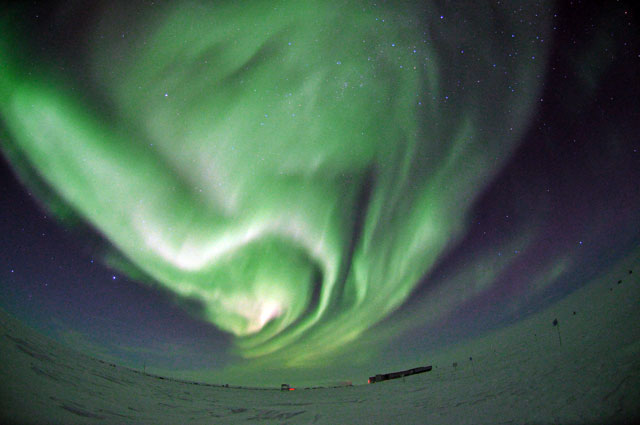 Aurora at the South Pole.
