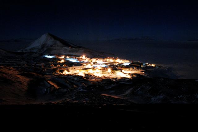 McMurdo Station during the 2009 winter.