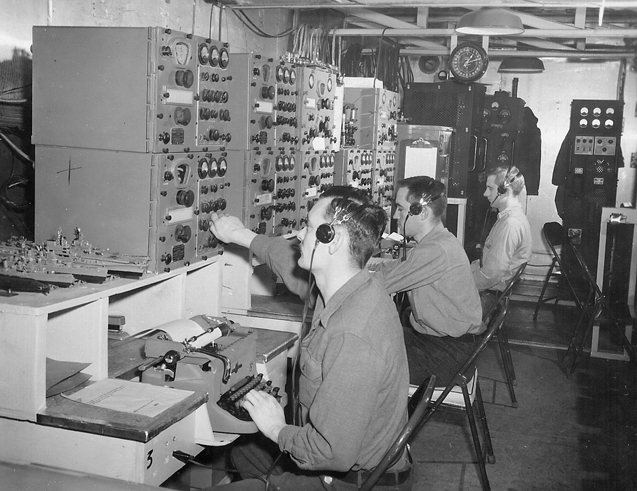 Navy radio operators in 1956.