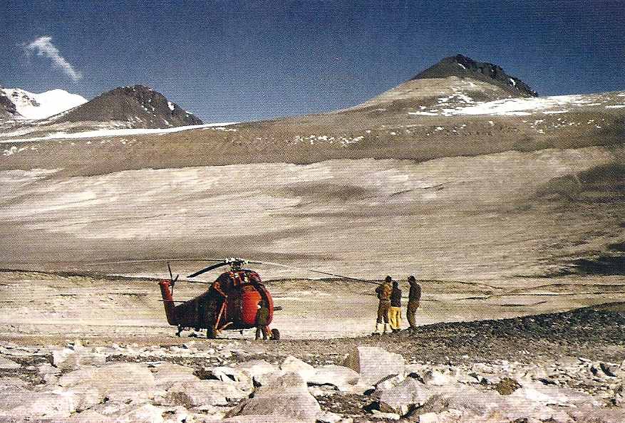 Helicopter in the Dry Valleys.