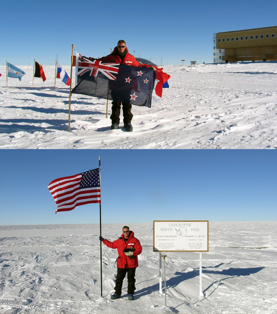 Kerry Chuck at the South Pole.
