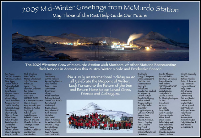 McMurdo Station Midwinter Greeting