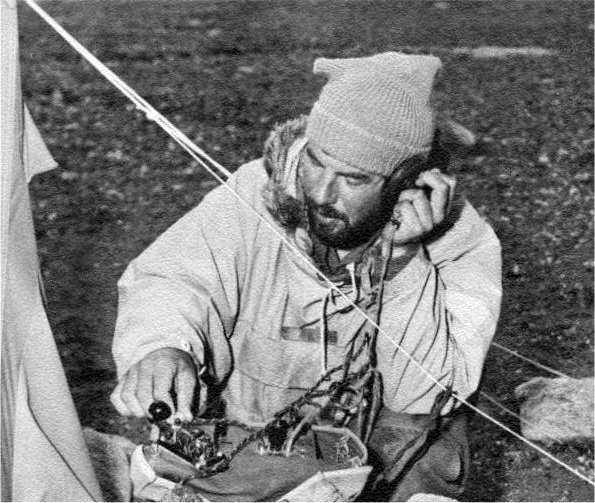 Colin Bull during the 1958-59 expedition.