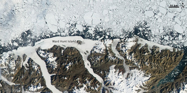 Satellite image of ice.
