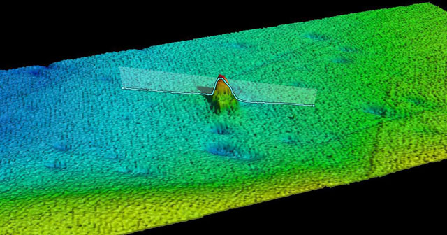 Computer image of seafloor.