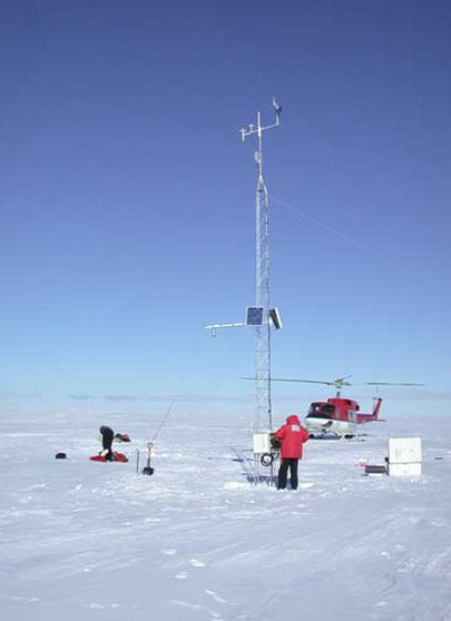 Scientists instrument an iceberg.