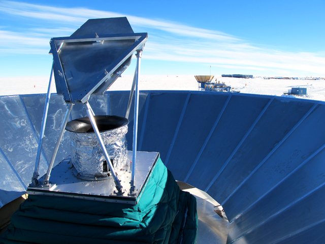 Telescope in ground shield.