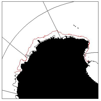 Trajectory of iceberg C16.