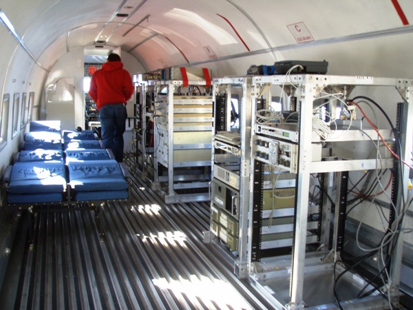 Interior of ICECAP aircraft.