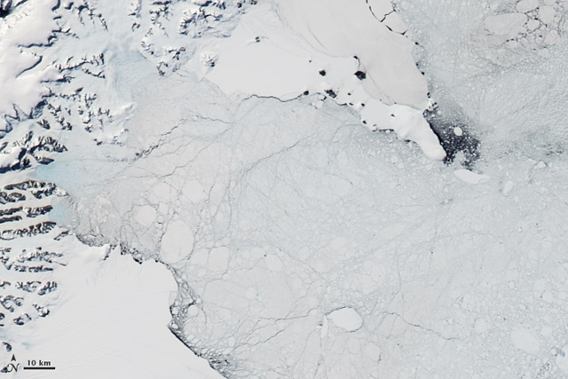 Larsen B Ice Shelf after collapse.