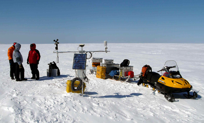 Automatic weather station in Greenland.