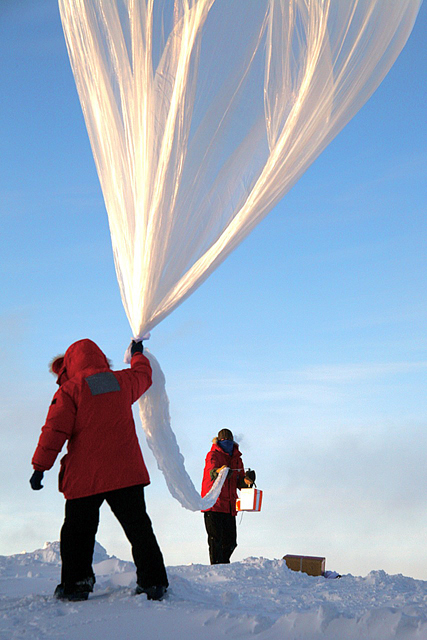 Science balloon launched at South Pole.