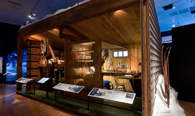 Museuem recreation of polar huts.