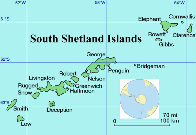 Map of islands.