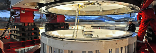 Wide angle view of telescope work.