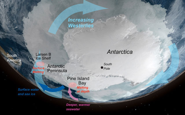 Graphic illustration of Antarctica.