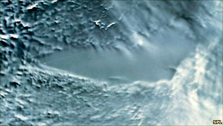 Satellite image of Lake Vostok.