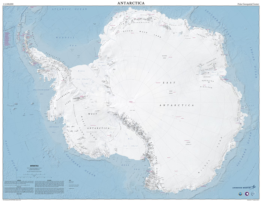 The Polar Geospatial Center with financing from Lockheed Martin produced this general reference map for the general public
