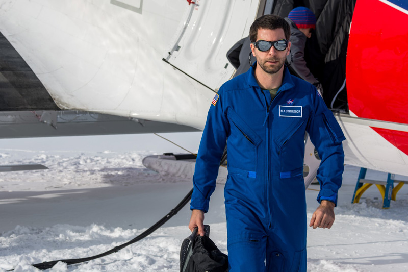 Joseph MacGregor from NASA’s Goddard Space Flight Center, prepares to fly a mission into the Transantarctic Mountains