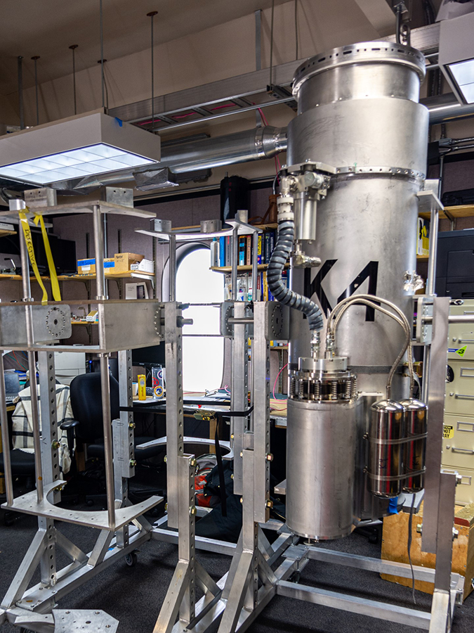 One of the receivers extracted from the Keck Array as it awaits further disassembly in the MAPO laboratory.  