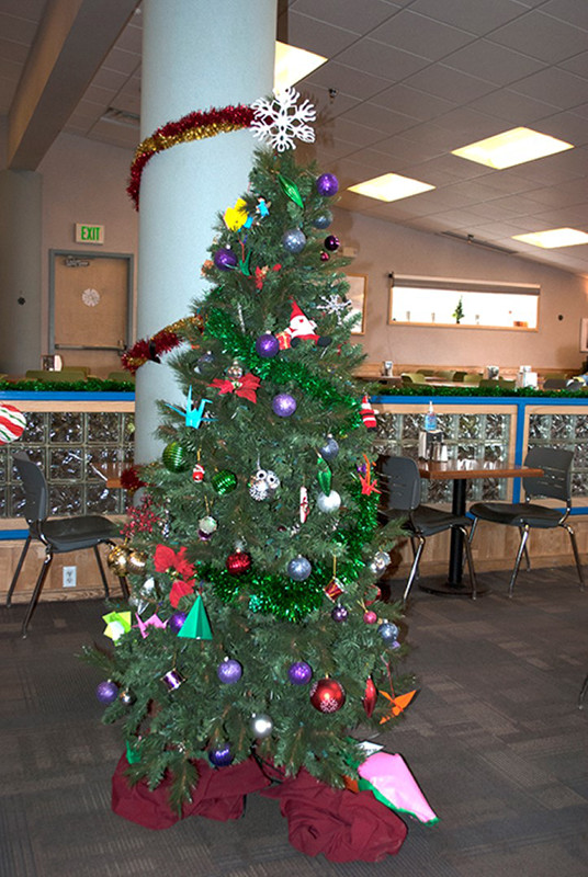 Holiday decorations sprung up around the station, spreading seasonal cheer across the station