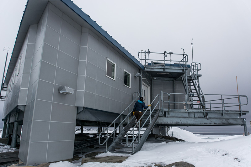 The Terra Lab at Palmer Station houses many of the experiments, ranging from the radiation air sampler, the upward-pointing ultraviolet sky monitors and the radio frequency receivers as well as spare parts for everything.