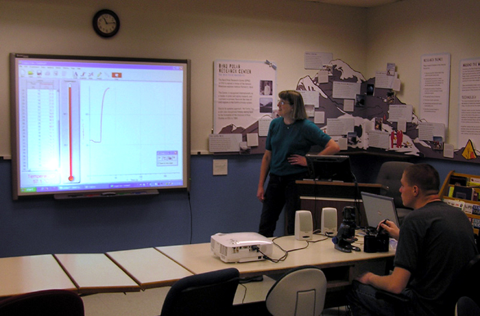 Rachel Hintz conducts presentation at the BPRC Learning Center.