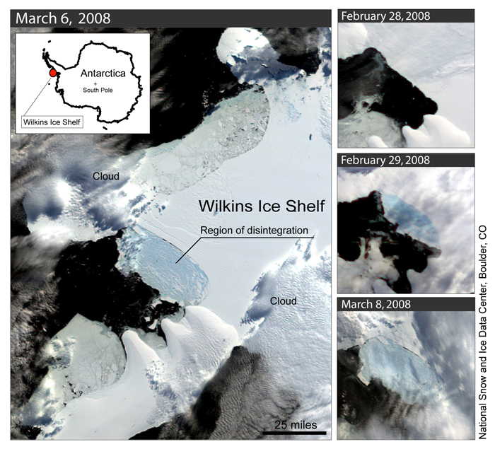 Satellite Images of Wilkins Ice Shelf